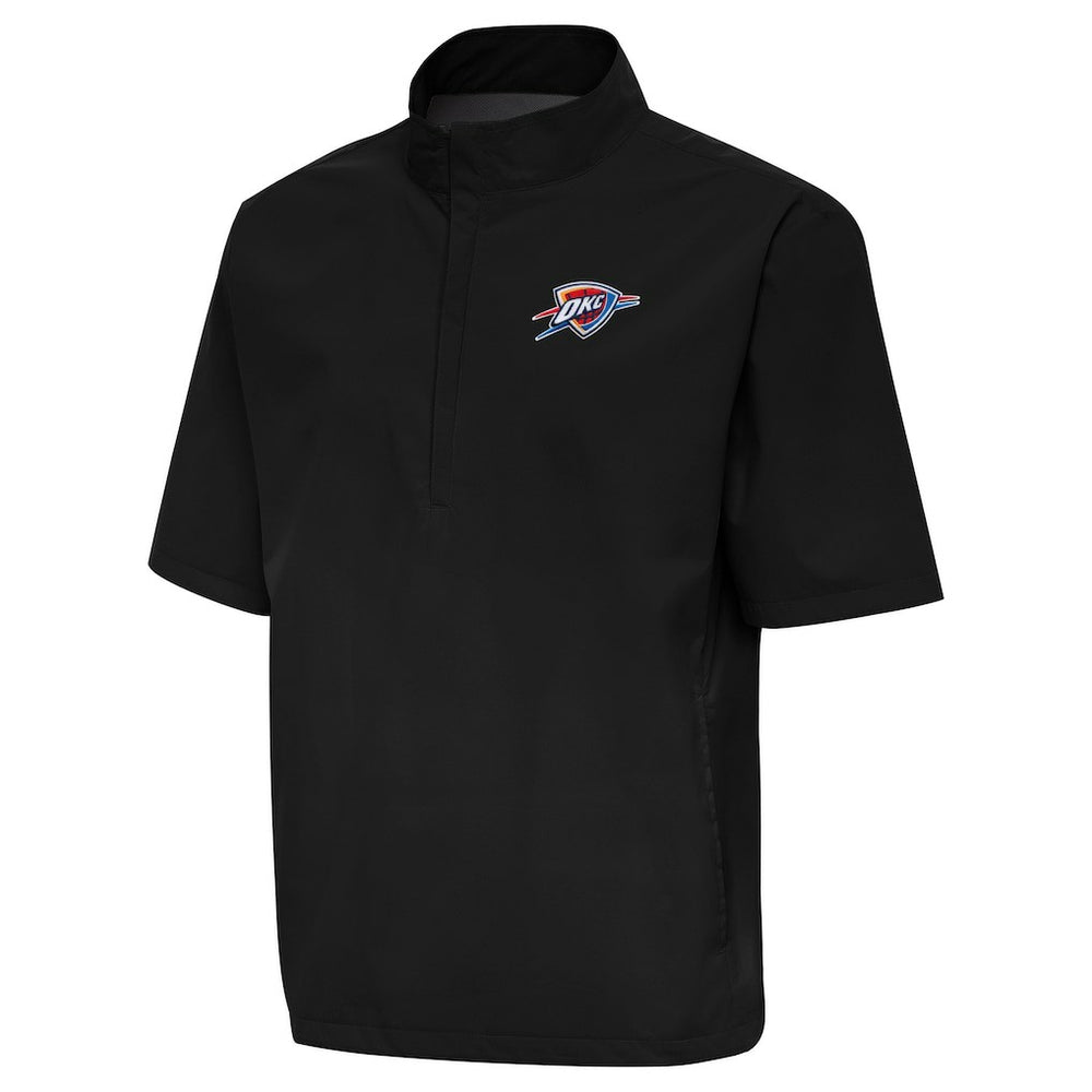 Oklahoma City Thunder Antigua Brisk Quarter-Zip Windbreaker Black - NBA