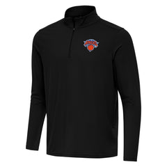 New York Knicks Antigua Intent Quarter-Zip Top Black - NBA
