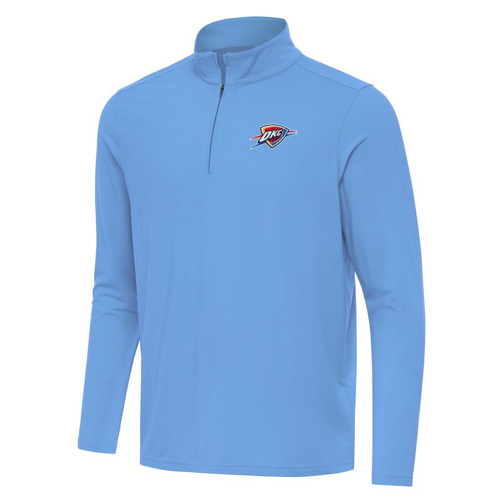 Oklahoma City Thunder Antigua Intent Quarter-Zip Top Powder Blue - NBA
