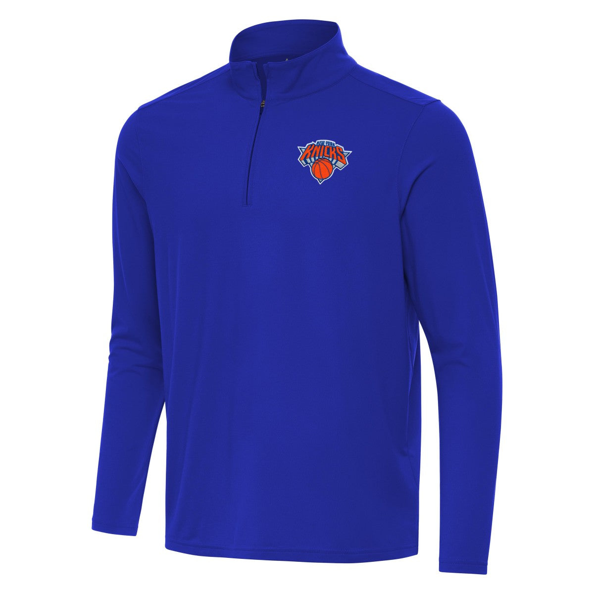 New York Knicks Antigua Intent Quarter-Zip Top Royal - NBA