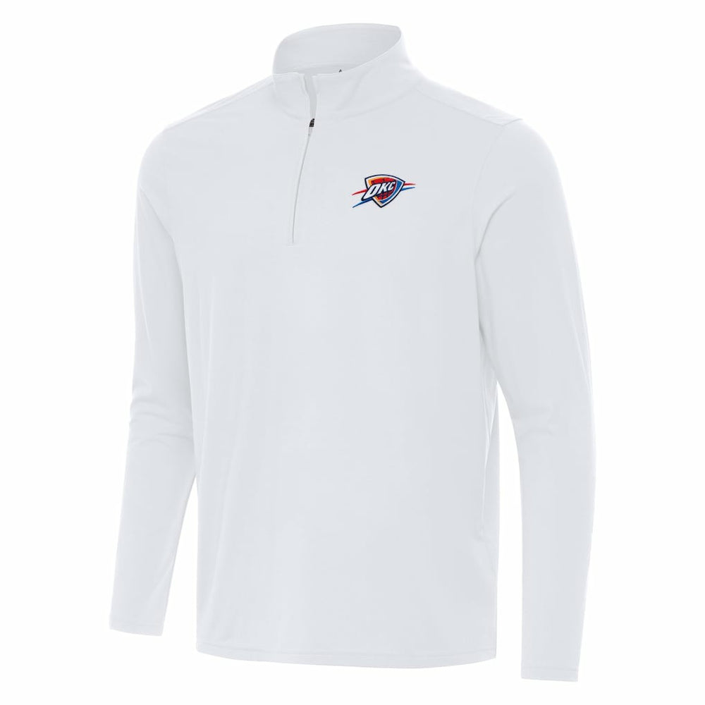 Oklahoma City Thunder Antigua Intent Quarter-Zip Top White - NBA