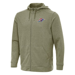 Oklahoma City Thunder Antigua Effortless Full-Zip Hoodie Jacket Olive - NBA