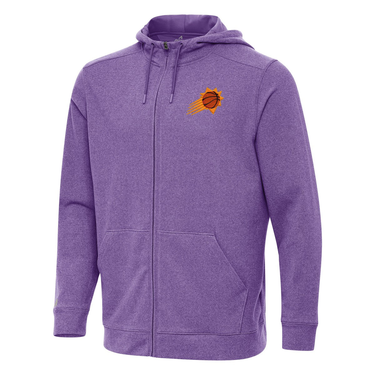 Phoenix Suns Antigua Effortless Full-Zip Hoodie Jacket Heather Purple - NBA