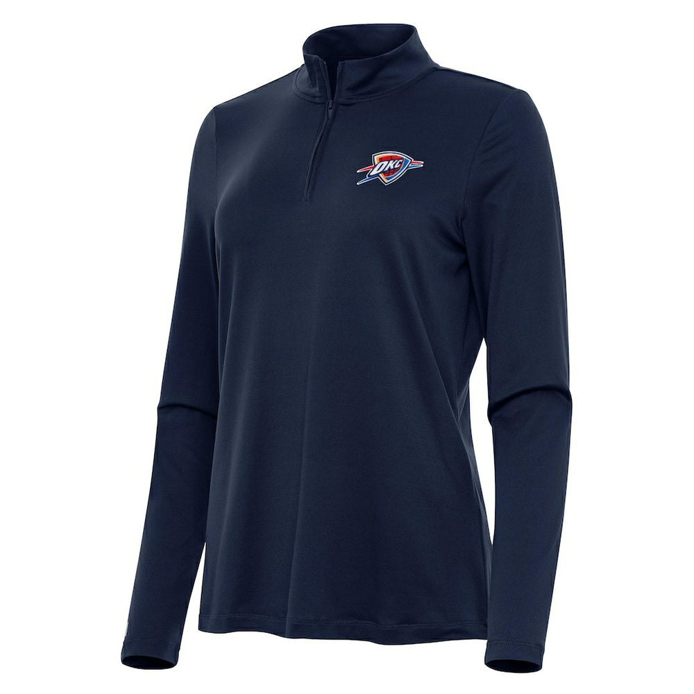 Oklahoma City Thunder Antigua Women's Reprocess Quarter-Zip Top Navy - NBA