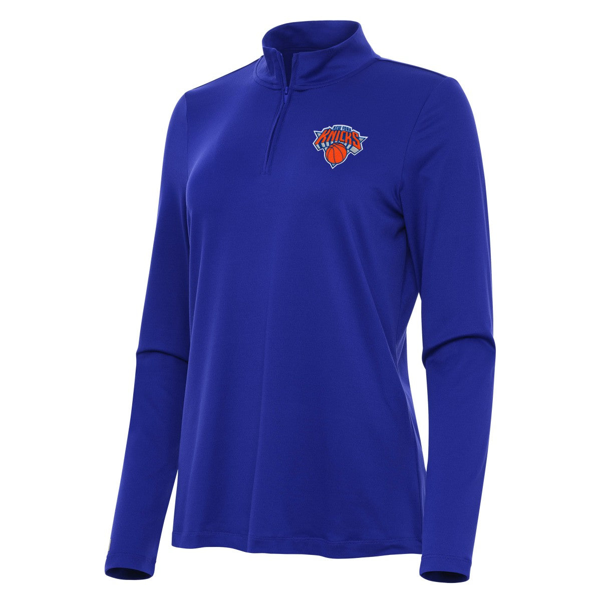 New York Knicks Antigua Women's Reprocess Quarter-Zip Top Blue - NBA