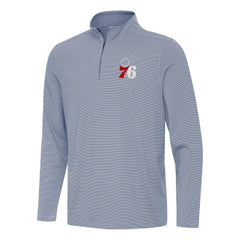Philadelphia 76ers Antigua Twine Quarter-Zip Top Navy - NBA