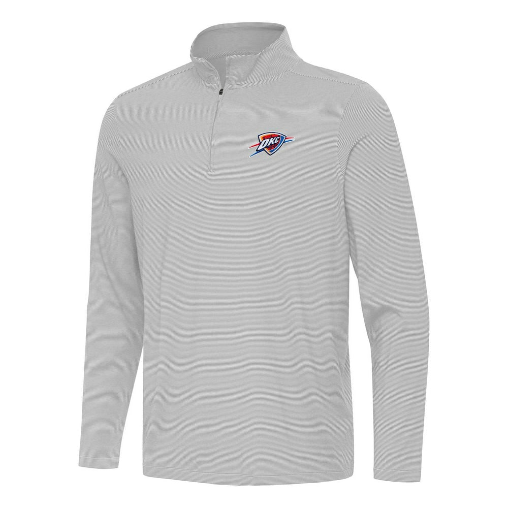 Oklahoma City Thunder Antigua Twine Quarter-Zip Top Gray - NBA
