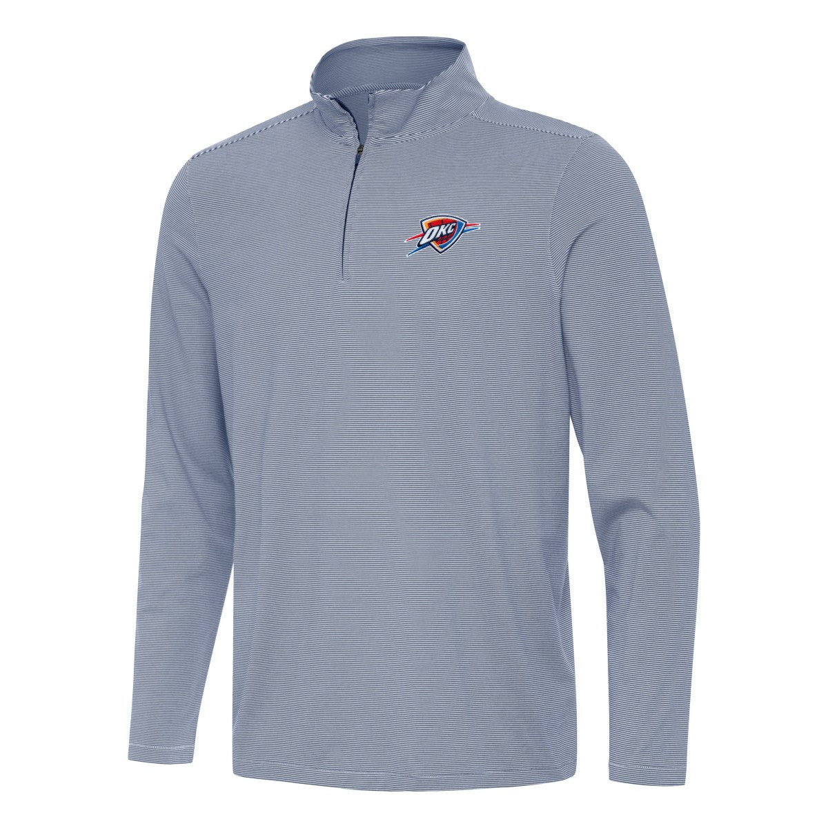 Oklahoma City Thunder Antigua Twine Quarter-Zip Top Navy - NBA
