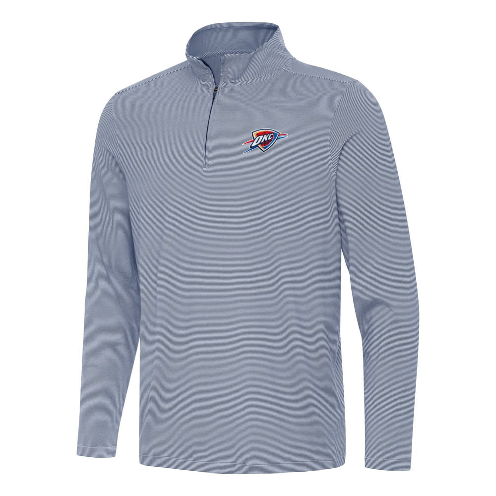 Oklahoma City Thunder Antigua Twine Quarter-Zip Top Navy - NBA
