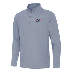 Oklahoma City Thunder Antigua Twine Quarter-Zip Top Navy - NBA