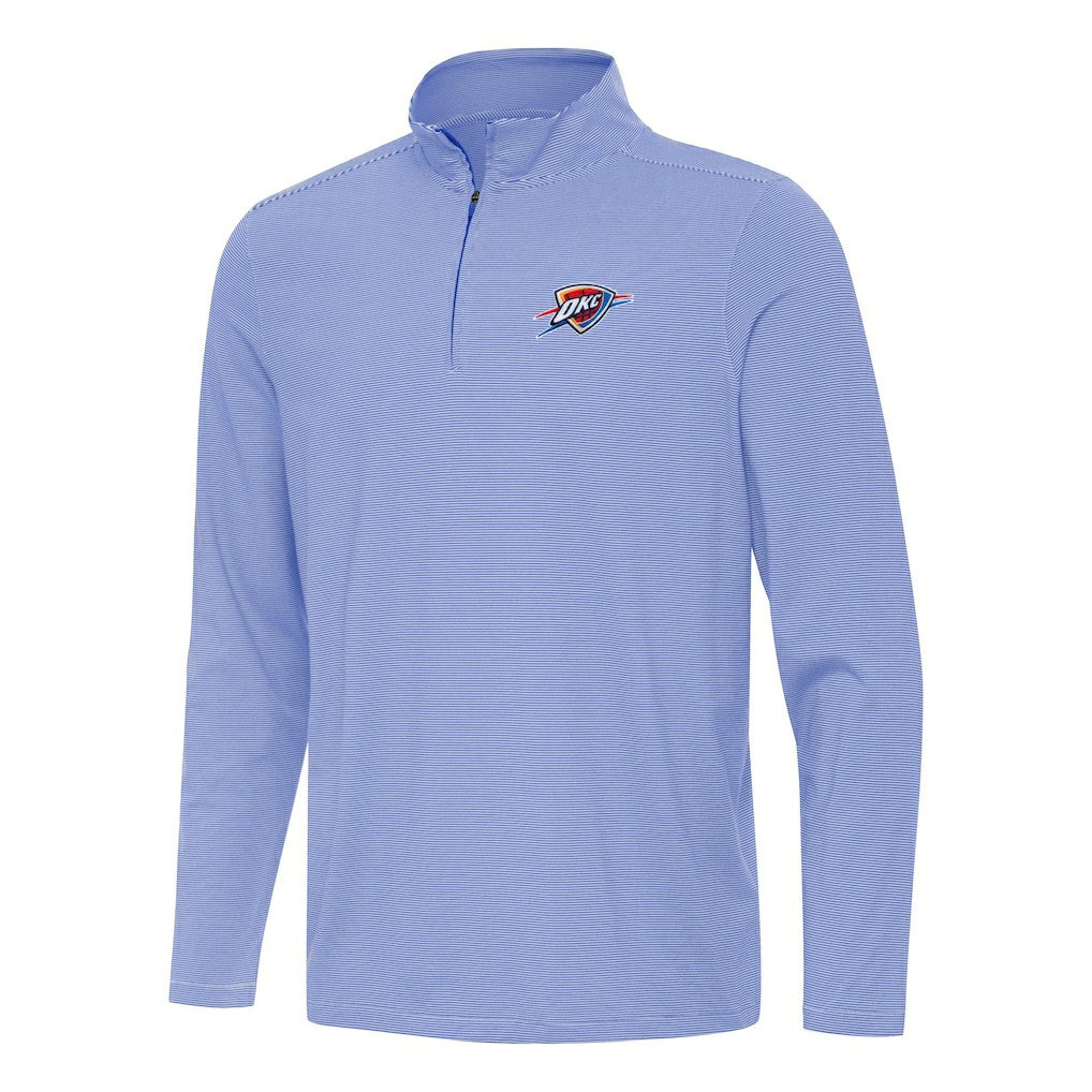 Oklahoma City Thunder Antigua Twine Quarter-Zip Top Royal - NBA