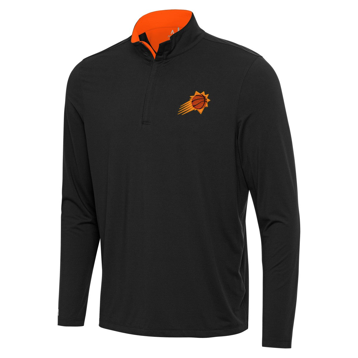 Phoenix Suns Antigua Content Quarter-Zip Top Black/Orange - NBA