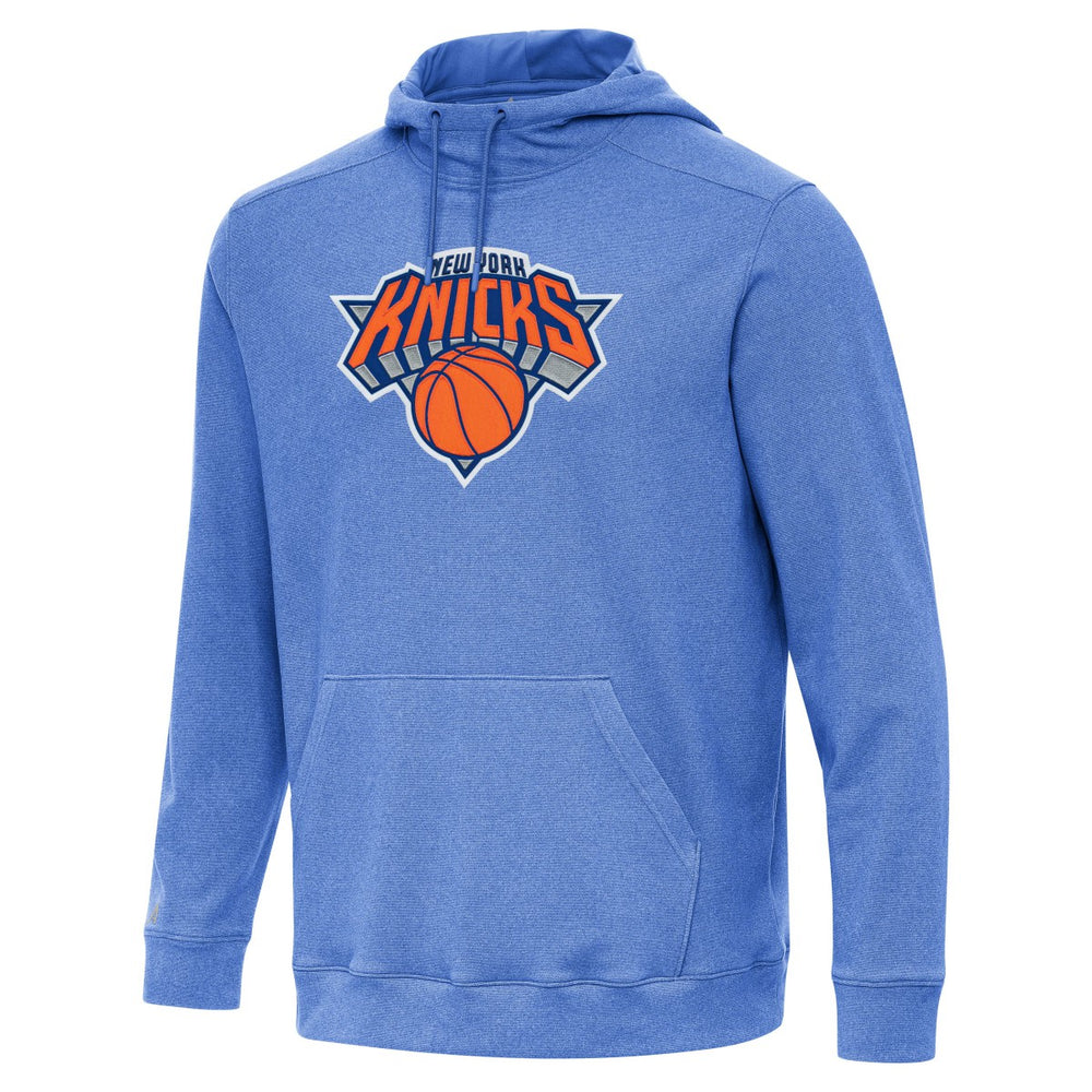 New York Knicks Antigua Cloud Pullover Hoodie Heather Blue - NBA