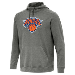 New York Knicks Antigua Cloud Pullover Hoodie Heather Black - NBA