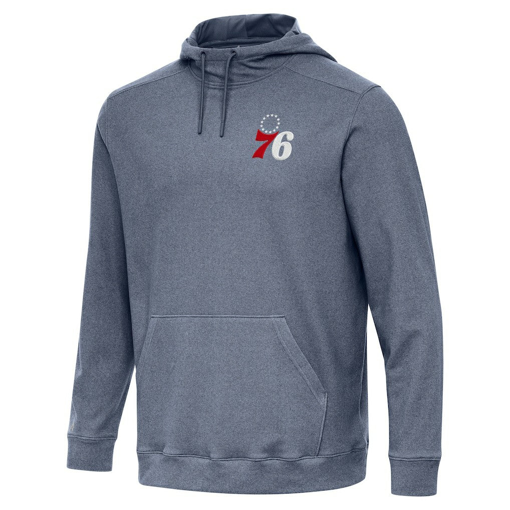 Philadelphia 76ers Antigua Cloud Pullover Hoodie Heather Navy - NBA