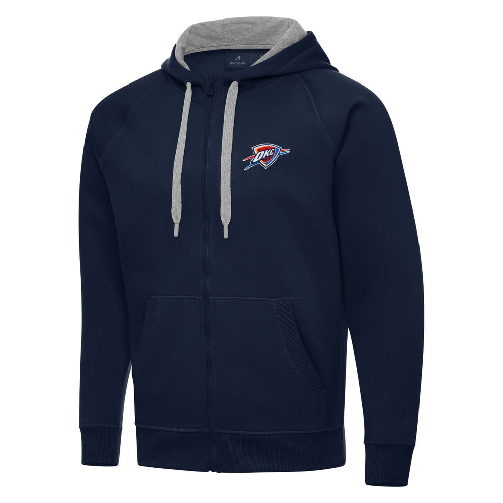Oklahoma City Thunder Antigua Big & Tall Victory Full-Zip Hoodie Jacket Navy - NBA