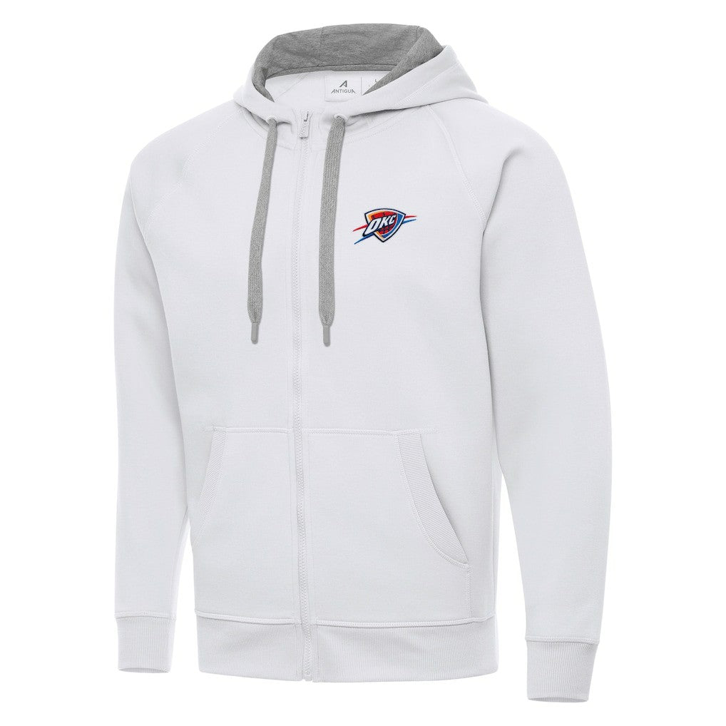 Oklahoma City Thunder Antigua Big & Tall Victory Full-Zip Hoodie Jacket White - NBA
