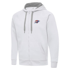 Oklahoma City Thunder Antigua Big & Tall Victory Full-Zip Hoodie Jacket White - NBA