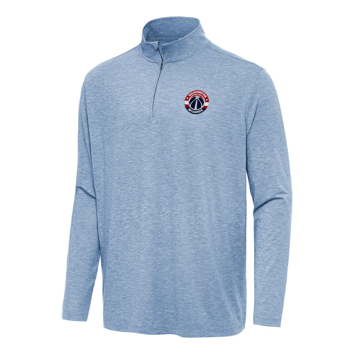 Washington Wizards Antigua Hunk Quarter-Zip Top Heather Aqua - NBA