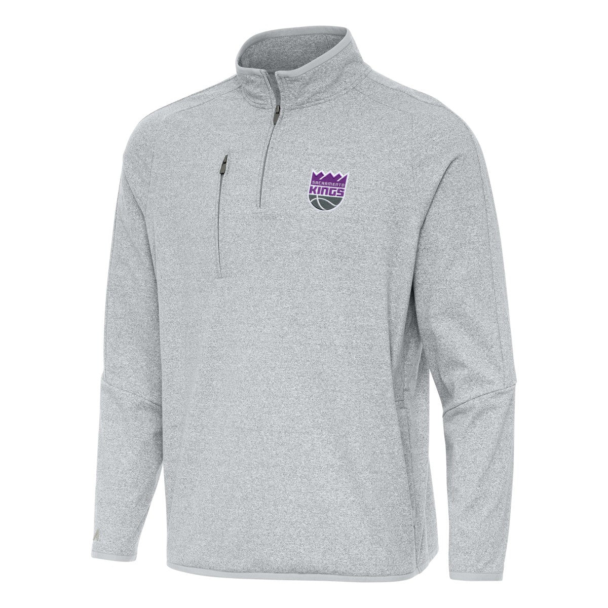 Sacramento Kings Antigua Certain Quarter-Zip Tri-Blend Sweatshirt Heather Gray - NBA
