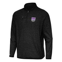 Sacramento Kings Antigua Certain Quarter-Zip Tri-Blend Sweatshirt Heather Black - NBA
