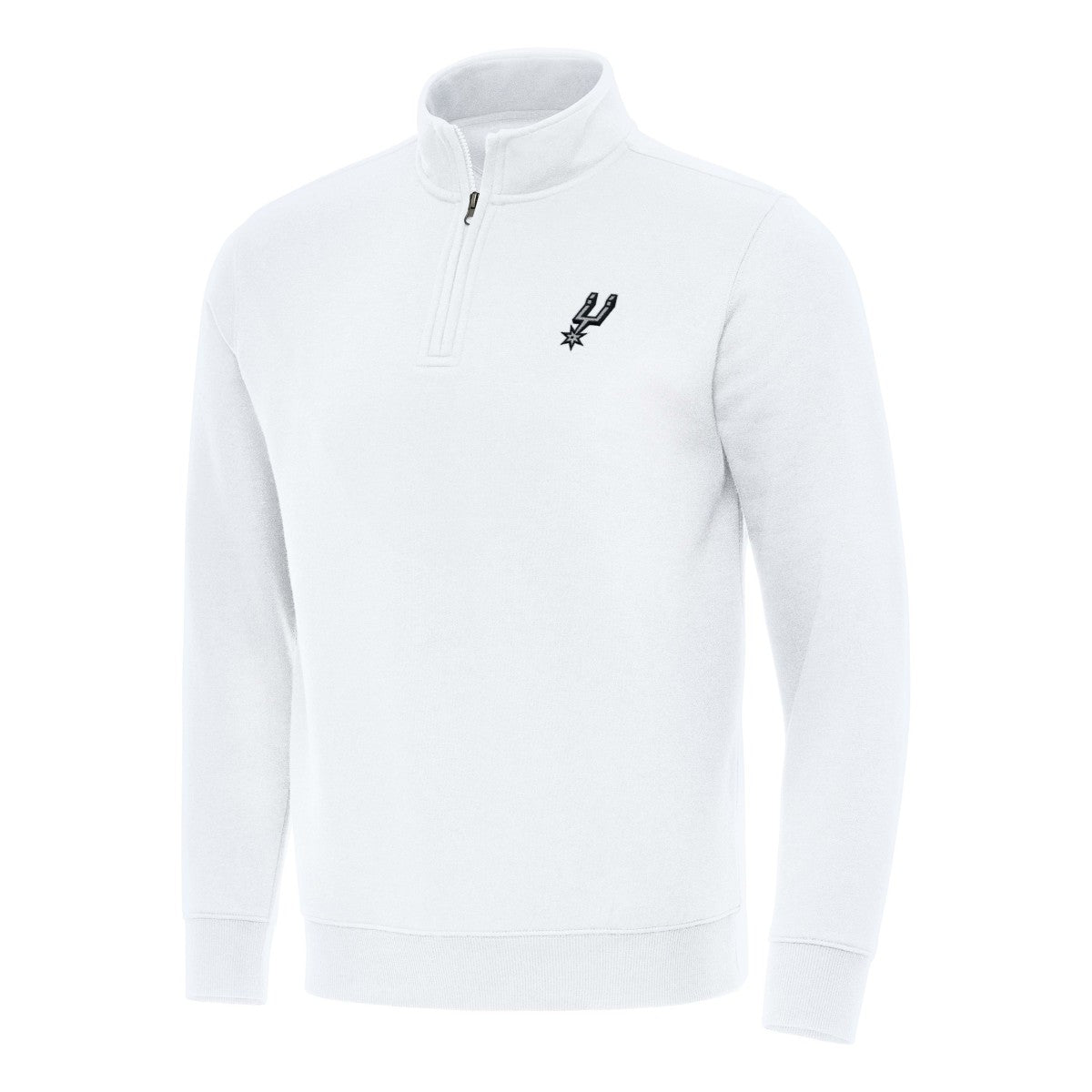 San Antonio Spurs Antigua Victory Quarter-Zip Mock Sweatshirt White - NBA