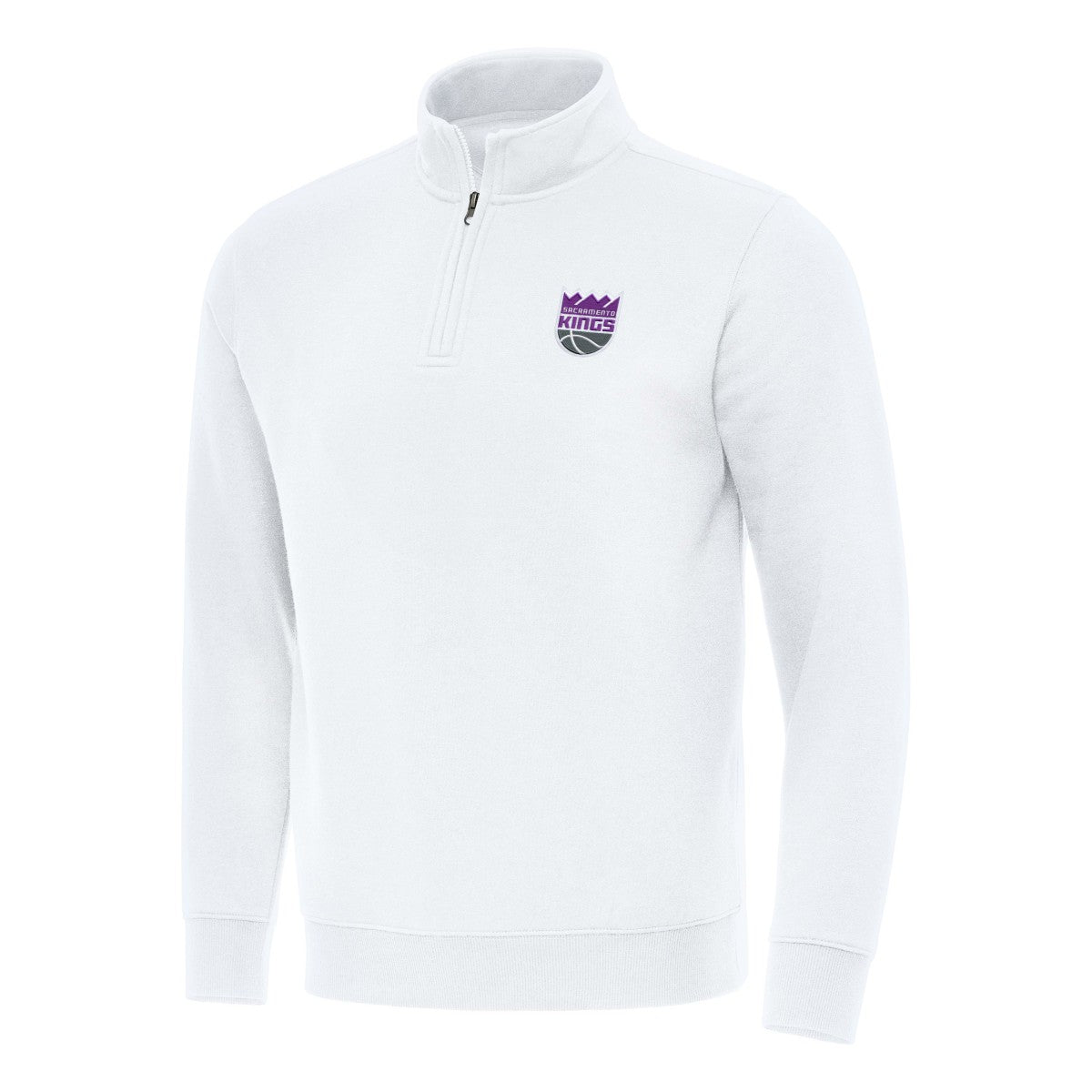 Sacramento Kings Antigua Victory Quarter-Zip Mock Sweatshirt White - NBA