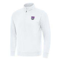 Sacramento Kings Antigua Victory Quarter-Zip Mock Sweatshirt White - NBA