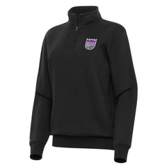 Sacramento Kings Antigua Women's Victory Quarter-Zip Sweatshirt Black - NBA