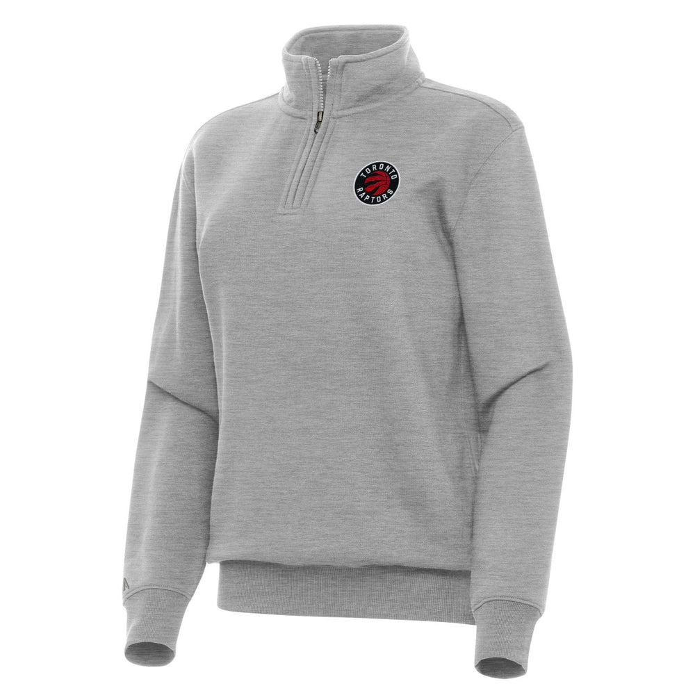 Toronto Raptors Antigua Women's Victory Quarter-Zip Sweatshirt Heather Gray - NBA