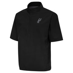 San Antonio Spurs Antigua Brisk Quarter-Zip Windbreaker Black - NBA