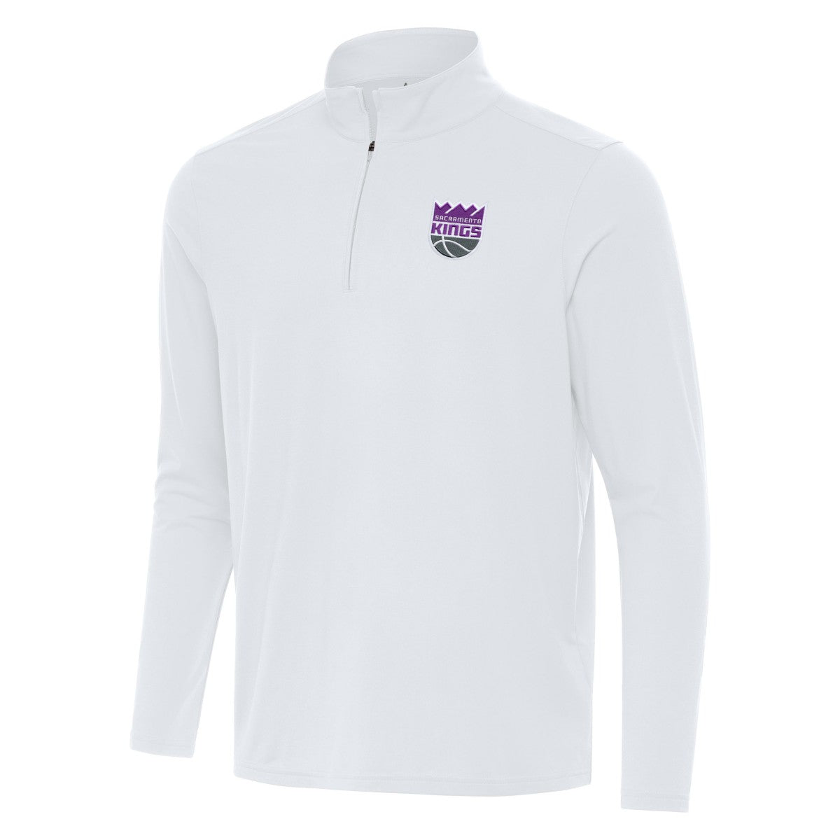 Sacramento Kings Antigua Intent Quarter-Zip Top White - NBA