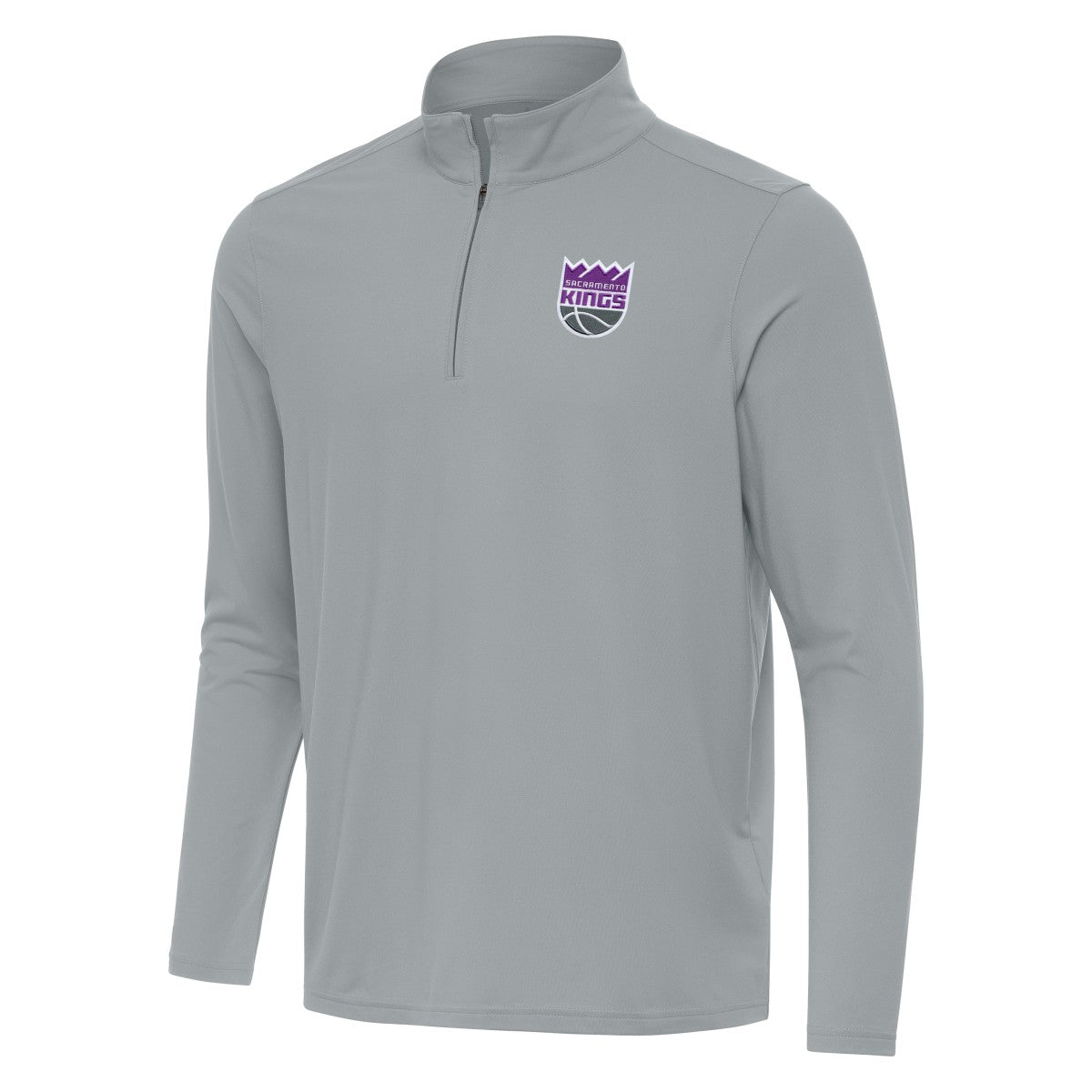 Sacramento Kings Antigua Intent Quarter-Zip Top Gray - NBA