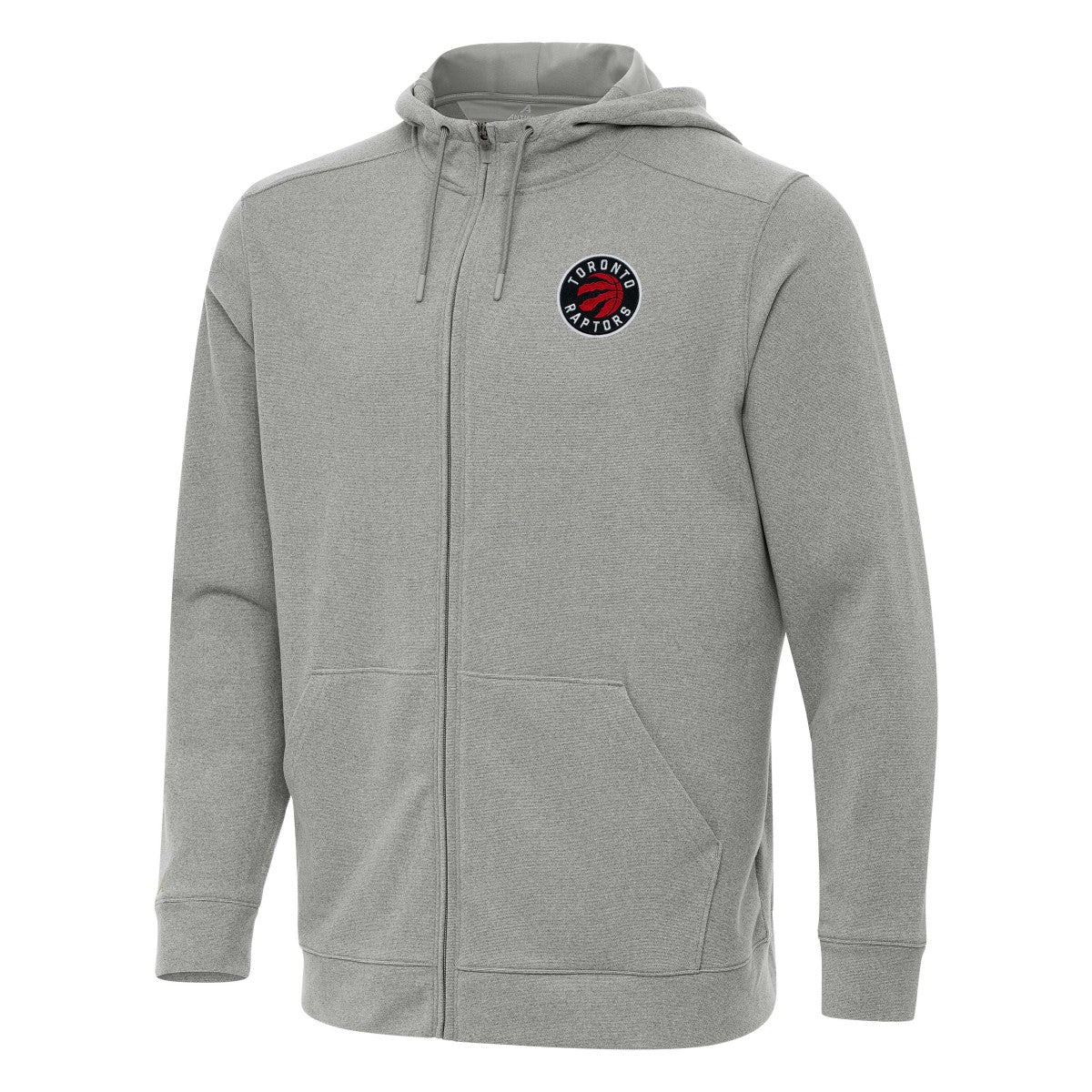 Toronto Raptors Antigua Effortless Full-Zip Hoodie Jacket Heather Gray - NBA