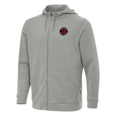 Toronto Raptors Antigua Effortless Full-Zip Hoodie Jacket Heather Gray - NBA