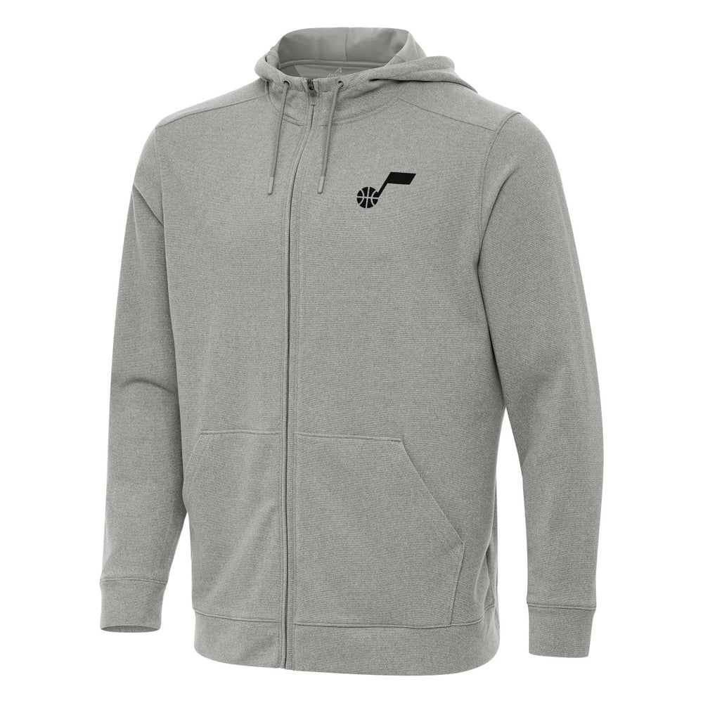 Utah Jazz Antigua Effortless Full-Zip Hoodie Jacket Heather Gray - NBA