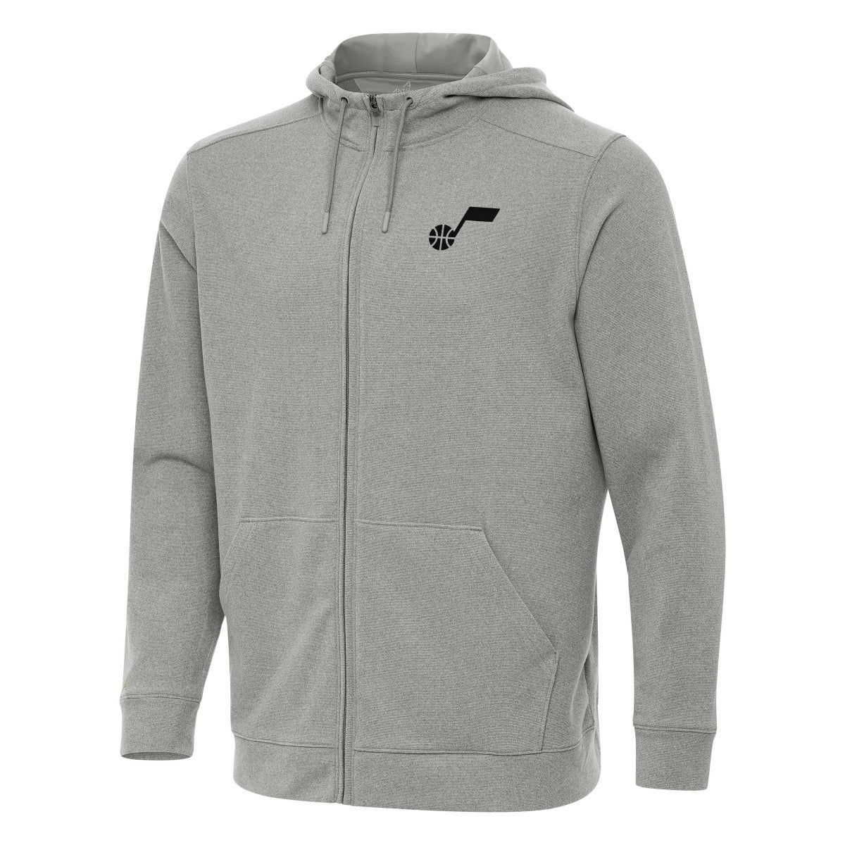 Utah Jazz Antigua Effortless Full-Zip Hoodie Jacket Heather Gray - NBA