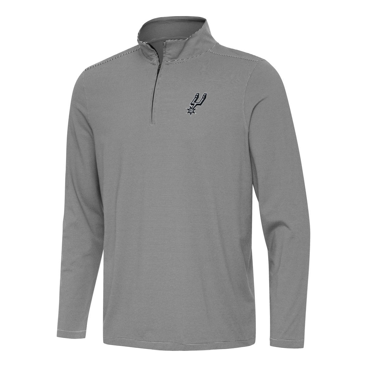 San Antonio Spurs Antigua Twine Quarter-Zip Top Black - NBA