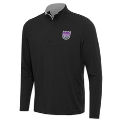Sacramento Kings Antigua Content Quarter-Zip Top Black/Gray - NBA