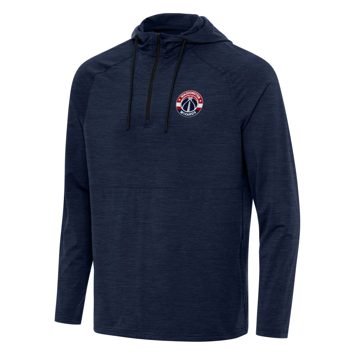 Washington Wizards Antigua Spikes Raglan Quarter-Zip Hoodie Heather Navy - NBA