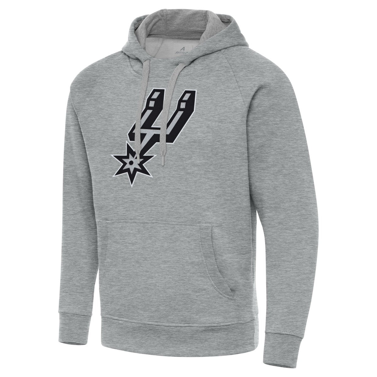 San Antonio Spurs Antigua Big & Tall Victory Raglan Pullover Hoodie Heather Gray - NBA