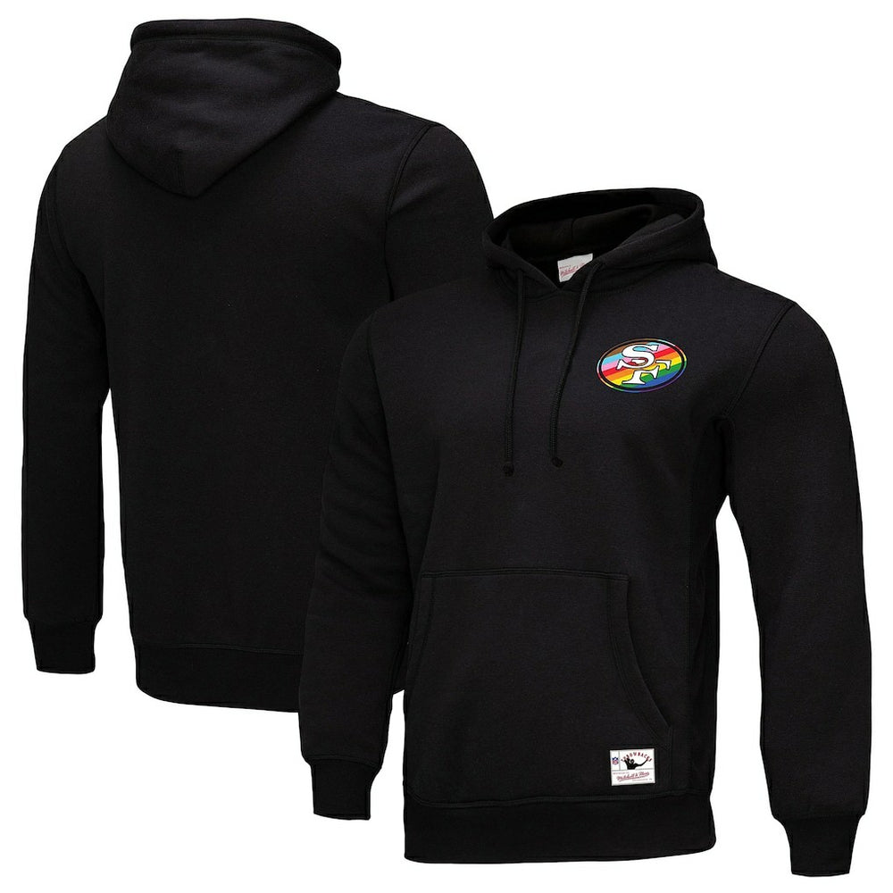 San Francisco 49ers Pride Pullover Hoodie Black | Mitchell & Ness