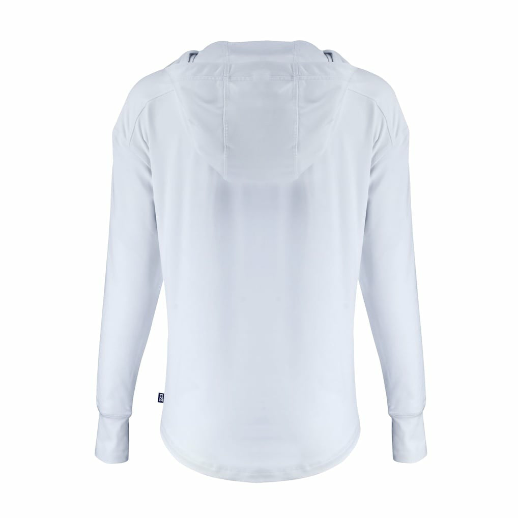 Cleveland Browns Cutter & Buck Women's Daybreak Eco Recycled Half-Zip Hoodie White | NFL