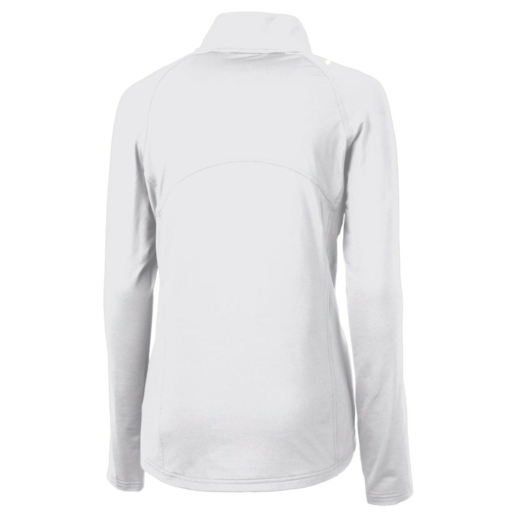 Cleveland Browns Cutter & Buck Women's Adapt Eco Knit Stretch Recycled Half-Zip Pullover Top White | NFL