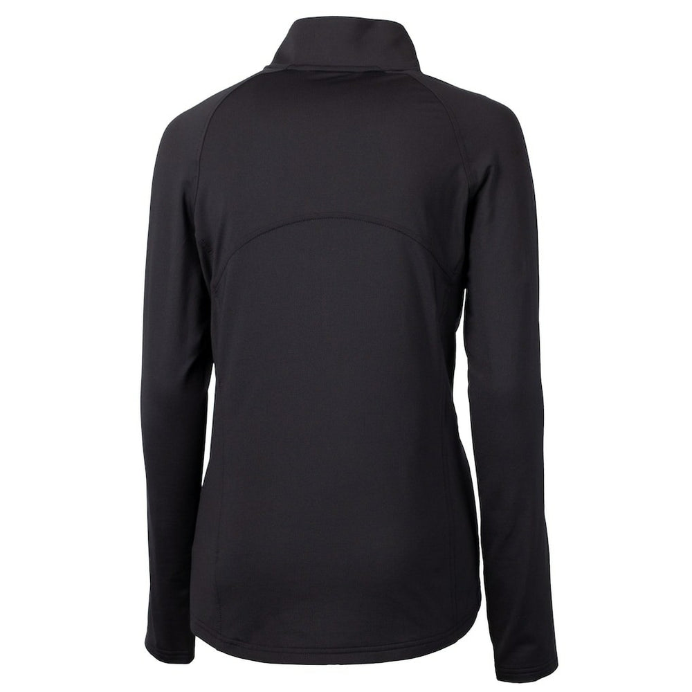 Cleveland Browns Cutter & Buck Women's Adapt Eco Knit Stretch Recycled Half-Zip Pullover Top Black | NFL