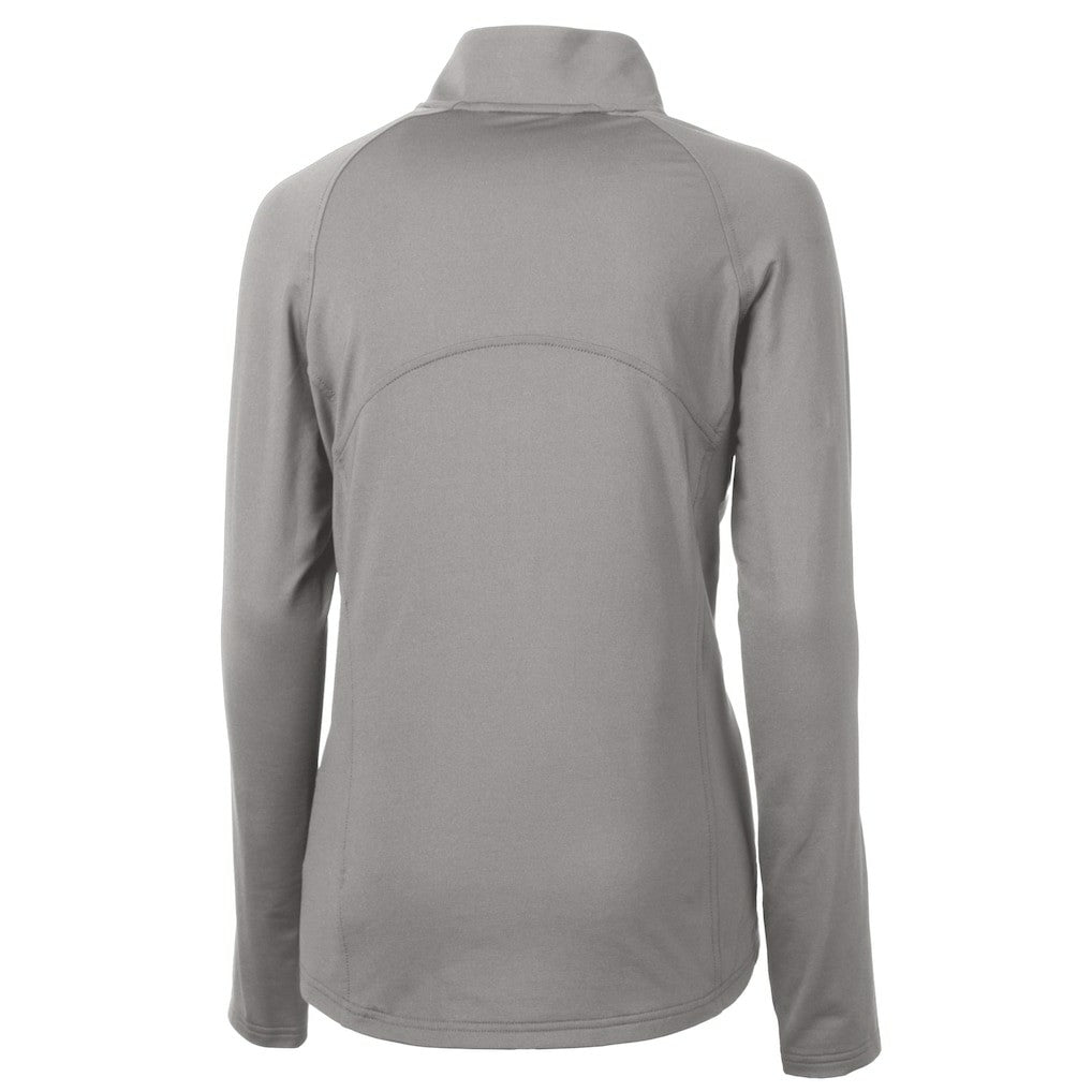 Cleveland Browns Cutter & Buck Women's Adapt Eco Knit Stretch Recycled Half-Zip Pullover Top Gray | NFL