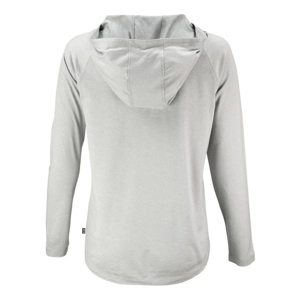 Cleveland Browns Cutter & Buck Women's Coastline Epic Comfort Eco Recycled Quarter-Snap Long Sleeve Hoodie T-Shirt Gray | NFL