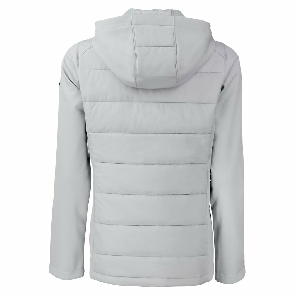 Cleveland Browns Cutter & Buck Women's Evoke Hybrid Eco Softshell Recycled Full-Zip Hooded Jacket Gray | NFL
