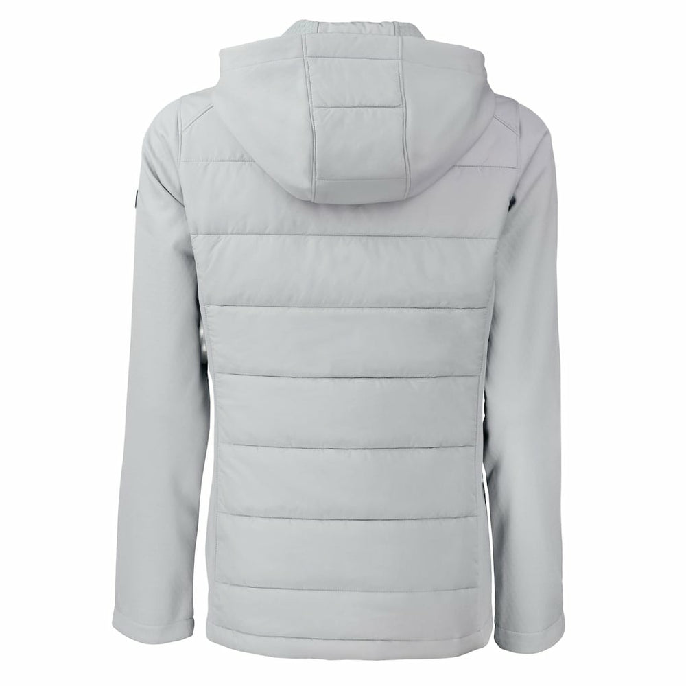 Cleveland Browns Cutter & Buck Women's Evoke Hybrid Eco Softshell Recycled Full-Zip Hooded Jacket Gray | NFL