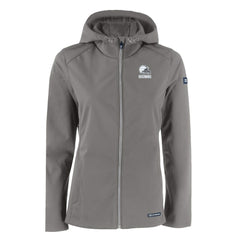 Cleveland Browns Cutter & Buck Women's Evoke Eco Softshell Recycled Full-Zip Hoodie Jacket Gray | NFL